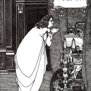 Volpone Adoring his Treasures