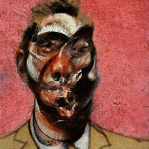Three Studies for Portrait of George Dyer on pink ground - center