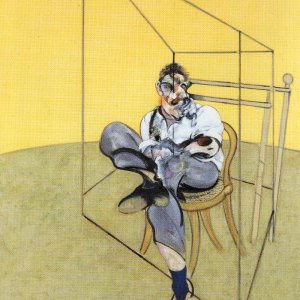 Three Studies of Lucian Freud - center