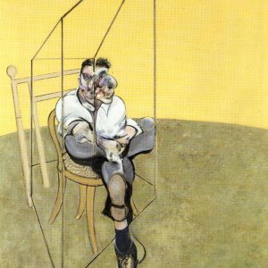 Three Studies of Lucian Freud - left