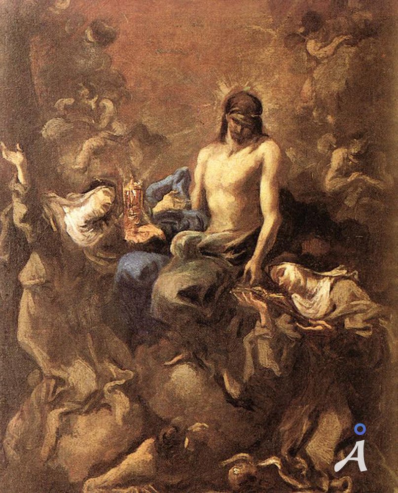 Christ Adored by Two Nuns