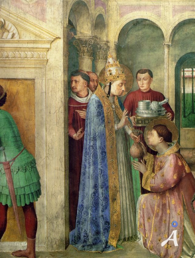 St. Lawrence receiving the treasures of the church