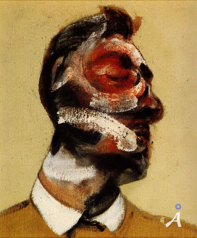 Three Studies for Portrait of George Dyer on light ground - center